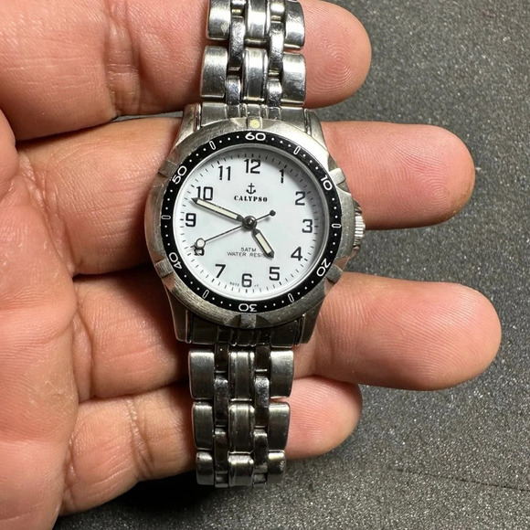 Calypso Ladies Quartz Watch Silver Tone White Dial Working Collection 5073 - Picture 1 of 11